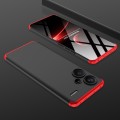 For Xiaomi Redmi Note 13 Pro+ 5G GKK Three Stage Splicing Full Coverage PC Phone Case(Black Red)