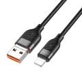 BOROFONE BU45 1.2m USB & Type-C to 8 Pin Happy 2-in-1 Charging Data Cable(Black)