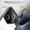 For Tecno Camon 20 Pro 5G 2.5mm Anti-slip Clear Acrylic Hybrid TPU Phone Case(Black)