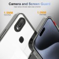 For vivo Y11 / Y17 2.5mm Anti-slip Clear Acrylic Hybrid TPU Phone Case(Black)