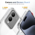 For vivo Y17s 2.5mm Anti-slip Clear Acrylic Hybrid TPU Phone Case(Transparent)