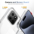 For Honor X6 2.5mm Anti-slip Clear Acrylic Hybrid TPU Phone Case(Transparent)