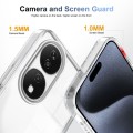 For Honor X7b 2.5mm Anti-slip Clear Acrylic Hybrid TPU Phone Case(Transparent)