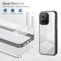For Honor X8 5G 2.5mm Anti-slip Clear Acrylic Hybrid TPU Phone Case(Black)