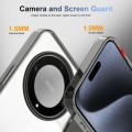 For Honor X9a 2.5mm Anti-slip Clear Acrylic Hybrid TPU Phone Case(Black)
