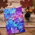 For iPad 9.7 2017/ 2018 / Air 2 / Air Voltage Painted Smart Leather Tablet Case(Petals)