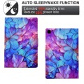For Samsung Galaxy Tab A7 2020 T500 Voltage Painted Smart Leather Tablet Case(Petals)