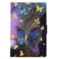 For Samsung Galaxy Tab A9 Voltage Painted Leather Tablet Case(Gold Butterflies)