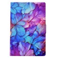 For Samsung Galaxy Tab A9 Voltage Painted Leather Tablet Case(Petals)
