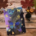 For Samsung Galaxy Tab A7 Lite T220 Voltage Painted Leather Tablet Case(Gold Butterflies)