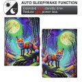 For Amazon Kindle Paperwhite 5 2021 Voltage Painted Smart Leather Tablet Case(Moonlight Fox)