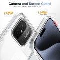 For Xiaomi Redmi 12C 2.5mm Anti-slip Clear Acrylic Hybrid TPU Phone Case(Transparent)