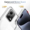 For Xiaomi Redmi Note 12 5G / Poco X5 2.5mm Anti-slip Clear Acrylic Hybrid TPU Phone Case(Transparen