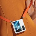 For OPPO Find N2 Flip Gradient Color Skin Feel PC Full Coverage Shockproof Phone Case(Black)