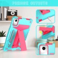 For Lenovo Tab M11/ Xiaoxin Pad 11 2024 T Holder Robot Silicone Hybrid PC Tablet Case(Mint Rose Red)