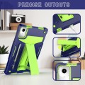 For Lenovo Tab M11/ Xiaoxin Pad 11 2024 T Holder Robot Silicone Hybrid PC Tablet Case(Navy Yellow Gr