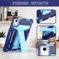 For Lenovo Tab M11/ Xiaoxin Pad 11 2024 T Holder Robot Silicone Hybrid PC Tablet Case(Navy Blue Blue