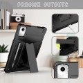 For Lenovo Tab M11/ Xiaoxin Pad 11 2024 T Holder Robot Silicone Hybrid PC Tablet Case(Black)