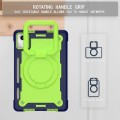 For Lenovo Tab M11/ Xiaoxin Pad 11 2024 Handle Robot Silicone Hybrid PC Tablet Case(Navy Yellow Gree