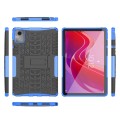 For Lenovo Tab M11/ Xiaoxin Pad 11 2024 Tire Texture TPU Hybrid PC Tablet Case with Holder(Blue)
