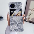 For vivo X Flip Embroidery Style Full Coverage Phone Case(Grey)