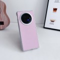 For vivo X Fold3 Pro Pearlescent Paint Morandi Solid Color Leather Texture Phone Case(Purple)