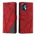 For Motorola Moto G14 Skin Feel Splicing Leather Phone Case(Red)