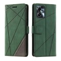 For Motorola Moto G14 Skin Feel Splicing Leather Phone Case(Green)
