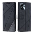 For Motorola Moto G54 Skin Feel Splicing Leather Phone Case(Black)