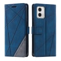 For Motorola Moto G53 5G Skin Feel Splicing Leather Phone Case(Blue)