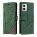 For Motorola Moto G53 5G Skin Feel Splicing Leather Phone Case(Green)