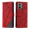 For Motorola Edge 40 Neo Skin Feel Splicing Leather Phone Case(Red)