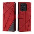 For Motorola Edge 40 Skin Feel Splicing Leather Phone Case(Red)