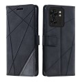 For Motorola Edge 40 Skin Feel Splicing Leather Phone Case(Black)
