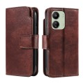 For Xiaomi Redmi 13C 4G Global Tri-Fold 9-Card Wallets Leather Phone Case(Brown)