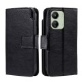 For Xiaomi Redmi 13C 4G Global Tri-Fold 9-Card Wallets Leather Phone Case(Black)