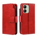 For Xiaomi Poco C65 Global / M6 Tri-Fold 9-Card Wallets Leather Phone Case(Red)