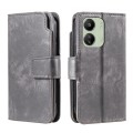 For Xiaomi Poco C65 Global / M6 Tri-Fold 9-Card Wallets Leather Phone Case(Grey)
