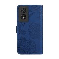 For TCL 50 SE/40 NxtPaper 4G HT03 Skin Feel Butterfly Embossed Flip Leather Phone Case(Blue)