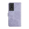 For TCL 50 SE/40 NxtPaper 4G HT03 Skin Feel Butterfly Embossed Flip Leather Phone Case(Purple)