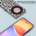 For ZTE nubia Flip ABEEL Three Parts Frosted Transparent Frame Leopard Pattern Phone Case(Silver Leo