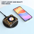 For ZTE nubia Flip ABEEL Three Parts Frosted Transparent Frame Leopard Pattern Phone Case(Gold Leopa