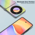 For ZTE nubia Flip ABEEL Three Parts Frosted Transparent Frame Diamond Phone Case(Rainbow)