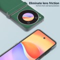 For ZTE nubia Flip ABEEL Three Parts Frosted Transparent Frame Genuine Leather Silky Phone Case(Gree