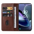 For TCL 50 5G Magnetic Closure Leather Phone Case(Brown)