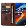 For TCL 50 SE Magnetic Closure Leather Phone Case(Brown)