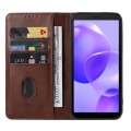 For TCL 502 Magnetic Closure Leather Phone Case(Brown)