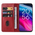 For TCL 505 Magnetic Closure Leather Phone Case(Red)