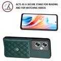 For OPPO A79 5G Global Rhombic Texture Card Bag RFID Phone Case(Green)