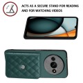 For Xiaomi Redmi A3 4G Rhombic Texture Card Bag RFID Phone Case(Green)